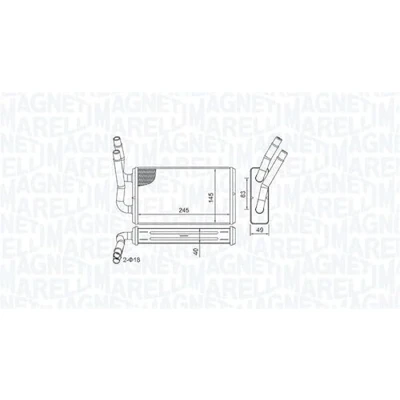 Imagen de MAGNETI MARELLI 350218450000 Radiador de Calefaccion FORD: Transit Mk6 Furgón
