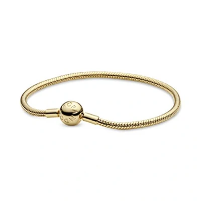 Imagen de Pandora Icons Pulsera con cadena de serpiente chapada en oro 14 quilates, 21