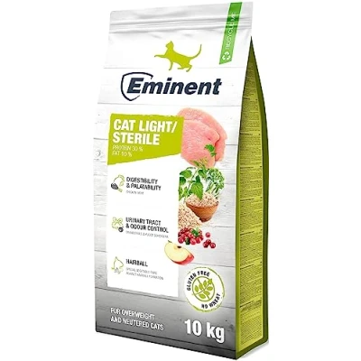 Imagen de Eminent Cat Light/Estéril High Premium Comida para gatos sin gluten Alimento seco con sobrepeso y castrados 10 kg