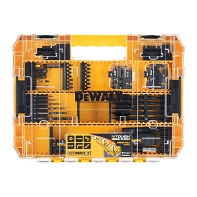 Imagen de DeWalt Toughcase grande de 85 piezas para atornillar y taladrar con acoplamiento angular flexible