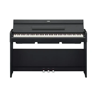 Imagen de Yamaha ARIUS YDP S35 piano digital elegante para aficionados, una experiencia similar a la de un acústico, adecuado cualquier rincón casa, en negro