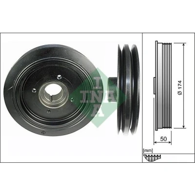 Imagen de INA 544 0107 10 Polea de Cigüeñal 173,00, 173,00 MITSUBISHI: L200 III Pick up, PAJERO Sport 1 SUV, 2 Canvas Top