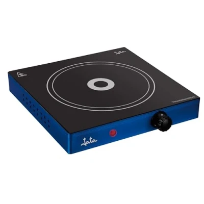 Imagen de Jata V140 Cocina Eléctrica Vitrocerámica 1 Fuego con Una Placa de 18 cm Cuerpo Metálico Termostato Regulable Temperatura 2000 W