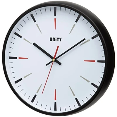 Imagen de Unity Reloj de Pared, Gibson, Negro, Barrido silencioso, 32 cm