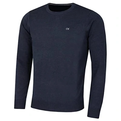 Imagen de Calvin Klein Hombre Crew Cuello Soft Algodón Suéter Armada Marl XXL