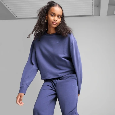 Imagen de Puma Relaxed FIT Crewneck Sudadera, Mujer, Talla: Medium, Blue crystal
