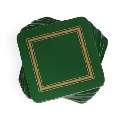 Imagen de Pimpernel Set de 6 Posavasos clásicos, Color Esmeralda