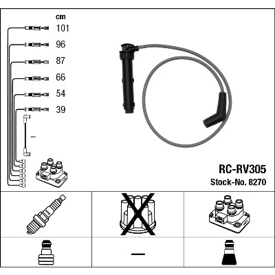 Imagen de NGK 8270 Juego de Cables Encendido 6 ROVER: 800 Coupé