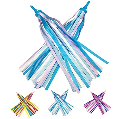 Imagen de PLATT niños Bicicleta Manillar Cintas Sreamers Serpentinas para de Scooter borlas apretones decoración niñas 1 par