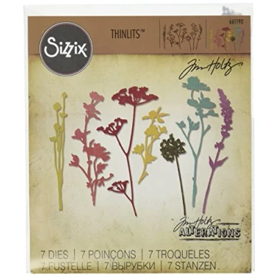 Imagen de Sizzix Troquel, Wildflowers by Tim Holtz, Juego de troquelado, multicolor (7 unidades)