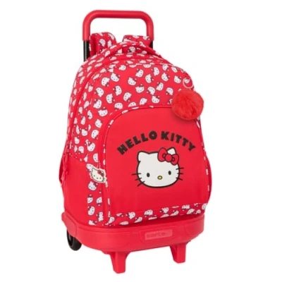 Imagen de Safta Hello Kitty Iconic Mochila Grande con Ruedas, Compacta, Extraíble, Ideal para Niños de Diferentes Edades, Cómoda y Versátil, Calidad Resistencia, 33x22x45 cm