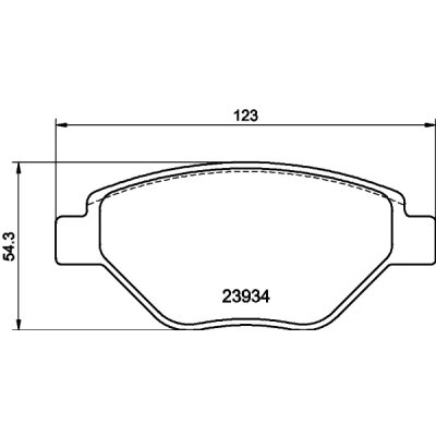 Imagen de HELLA 8DB 355 010 551 Juego de pastillas freno no preparado para indicador desgaste con tornillos pinza accesorios RENAULT: MEGANE 2