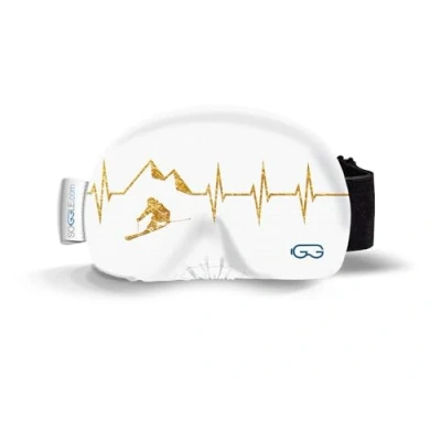 Imagen de Soggle Heartbeat Skier Gafas de esquí (microfibra, talla única), color blanco y dorado