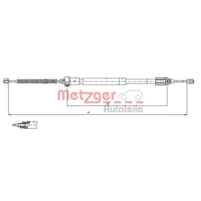 Imagen de METZGER 11.6597 Cable de Freno Mano Atrás izquierda 1336/1000 Tambor COFLE RENAULT: CLIO 2