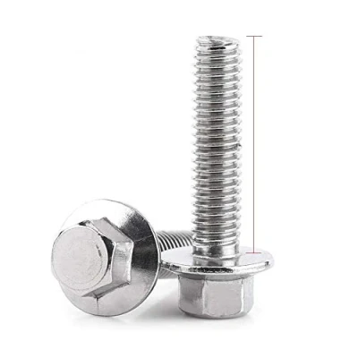 Imagen de Juego de tornillos M6 acero inoxidable SS304, brida hexagonal, cabeza arandela tapa (M6 x 20)