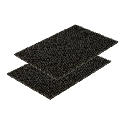Imagen de Carpido Felpudo Negro para Exterior Resistente 40x60 cm Lote de 2 con cerdas Finas