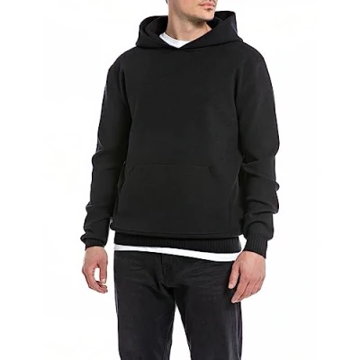Imagen de REPLAY Uk2519 Sudadera con Capucha, 098 Negro, M para Hombre