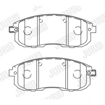 Imagen de JURID 573304J Juego de pastillas freno con avisador acústico desgaste sin accesorios NISSAN: Juke, Pulsar Hatchback, Tiida Hatchback