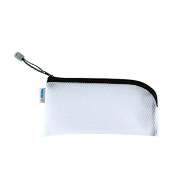 Imagen de HERMA 20020 Bolso de cosméticos con cremallera, transparente (23 x 11 cm) neceser pequeño para teléfono móvil, cable carga, líquidos, bolígrafos, llaves, estuche viaje cremallera en negro