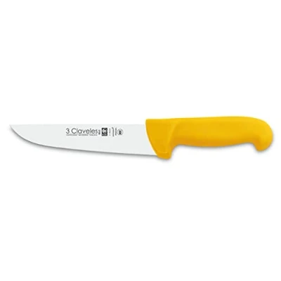 Imagen de 3 Claveles Cuchillo Carnicero Estrecho Proflex, Acero Inoxidable, Amarillo, 20 cm 8&quot;