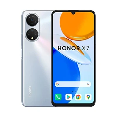 Imagen de HONOR X7 Smartphone Con Android 11, 4 GB RAM Plus 128 De Almacenamient, Cámara Posterior Cuádruple 48 MP y Batería Capacidad 5000 mAh, Gris, Titanium Silver