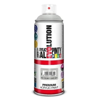 Imagen de PINTYPLUS Pintura en spray Acrilica Mate EVOLUTION 520cc Matt Light Grey RAL 7035