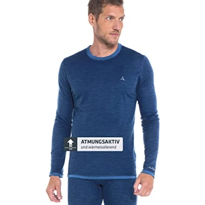 Imagen de Schöffel Merino Sport Shirt 1/1 Arm M Manga Larga Que Regula la Temperatura, Camiseta Interior Funcional Transpirable en Calidad de Lana, Hombre, Imperial B, Extra Large