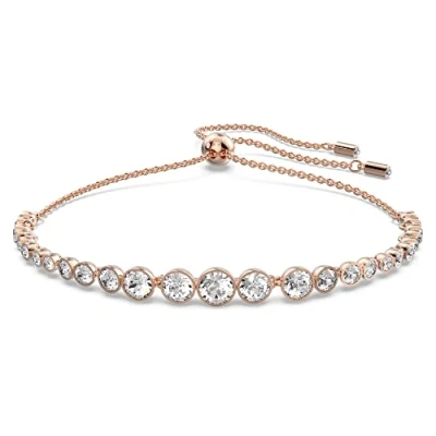 Imagen de Swarovski Pulsera Emily para Mujer, en Baño Tono Oro Rosa, con Pavé de Cristal Swarovski, Colección
