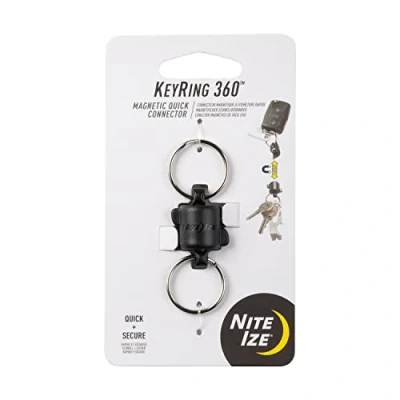 Imagen de Nite Ize llavero 360 magnético rápido conector, anillos divididos de bloqueo para llaves