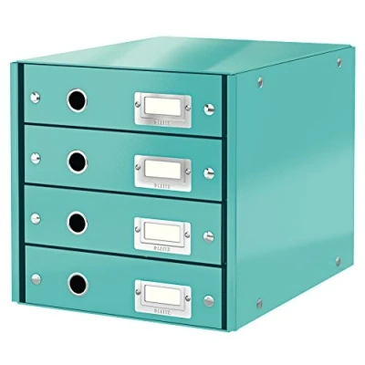 Imagen de Leitz Buc de cajones, 4 A4, Turquesa, Click and Store, 60490051