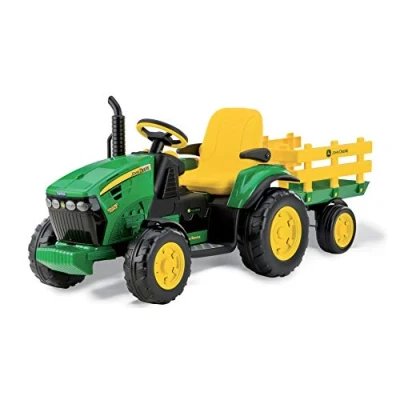 Imagen de Peg Perego John Deere Ground Force incl. remolque 12 V IGOR0047, verde y amarillo