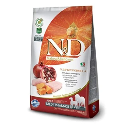 Imagen de Farmina Natural Y Delicious &amp; Calabaza Adulto Medium Maxi Pollo, 12Kg