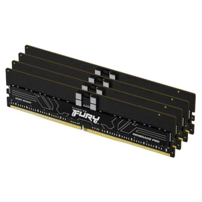 Imagen de Kingston FURY Renegade Pro EXPO 64GB 5600MT/s DDR5 ECC Reg CL28 DIMM (Kit de 4) Memoria registrado sobreacelerable KF556R28RBEK4 64