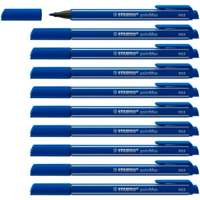 Imagen de Rotulador punta media STABILO pointMax color azul marino Caja con 10 unidades