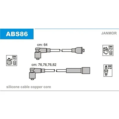Imagen de Juego de cables encendido JANMOR ABS86