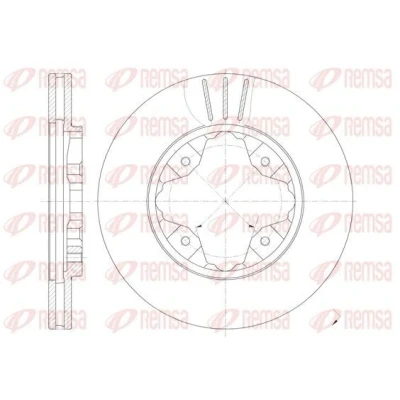 Imagen de REMSA 6205.10 Disco de freno Eje delantero 259, 259 23 4 ventilado HONDA: CIVIC 7 Hatchback, 6 Fastback