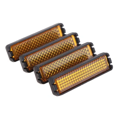 Imagen de LDA Obtén 4 piezas frescas para pedales de bicicleta, reflectores, seguridad nocturna, accesorios reflectantes como la imagen.
