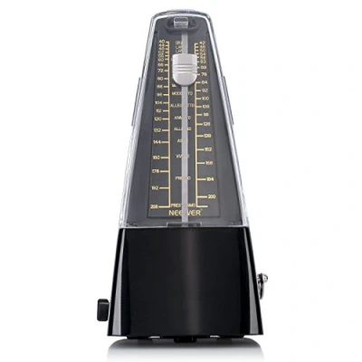 Imagen de Neewer NW 707 Tradicional Wind Up Metrónomo Mecánico para Piano Guitarra Bajo Tambor Violín y Otros Instrumentos Musicales, Negro