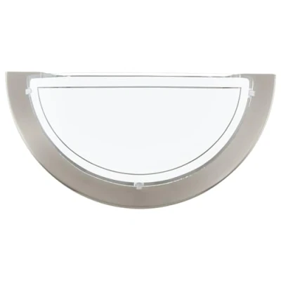 Imagen de EGLO Planet 1 aplique de pared foco, iluminación para interiores metal y cristal, salón en plata, blanco, pasillo semicircular con casquillo E27