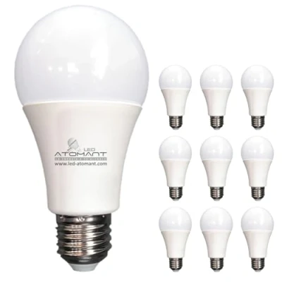 Imagen de LED ATOMANT Pack 10x Bombilla E27 A60 10W. Color Frio (6500K). 820 Lumenes. Casquillo grueso.