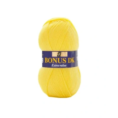 Imagen de Hayfield Lana de Tejido Doble Bonus DK (100 g), Hilo, Bright Lemon, 19 x 9 cm