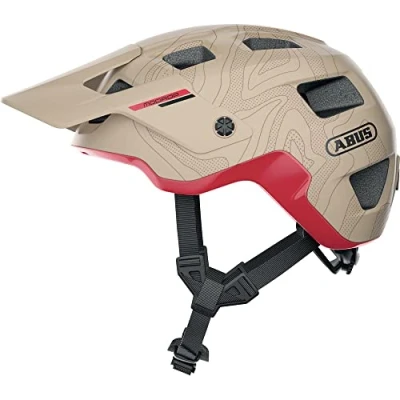 Imagen de ABUS Casco para ciclismo de montaña MoDrop , bicicleta robusto con buena ventilación ciclistas Ajuste individual Unisex beige, talla M