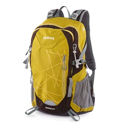 Imagen de Blnbag S1: Mochila Ligera de Senderismo, Deportiva con Funda para Lluvia, Bicicleta, Acampar, Correa la Cintura, Unisex, 20 litros, Inka Gold