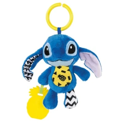 Imagen de Clementoni 17919 Disney Baby On The Go Plush Stitch Toy for Newborns, Childhood, First Activity Toy, Doll, Pram Game, Washable, Multicoloured