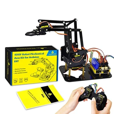 Imagen de KEYESTUDIO Kit de Modelo Robot DIY 4 DOF Arm con Mango Brazo robótico programable Ejes Compatible Arduino IDE