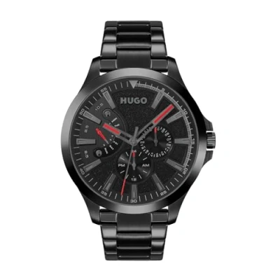 Imagen de HUGO Reloj Analógico de Cuarzo multifunción para hombre con Correa en Acero Inoxidable Negro 1530175