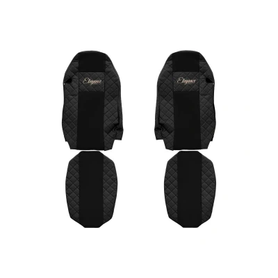 Imagen de F CORE Elegance Q FX06 BLACK Cubreasiento negro Ecopiel, textil