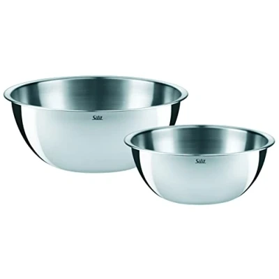 Imagen de Silit Juego de dos cuencos mezcla acero inoxidable, 18/10, 16 cm y 18cm
