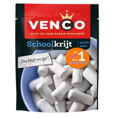 Imagen de Venco Schoolkrijt 225g I Zoete Drop de Holanda Regaliz dulce suave los Países Bajos anís holandés
