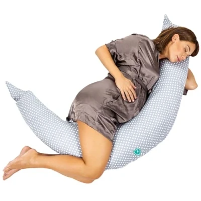 Imagen de KOALA BABYCARE Almohada Embarazada para Dormir XXL Cojin Lactancia Multifuncional Funda Intercambiable 100% Algodón